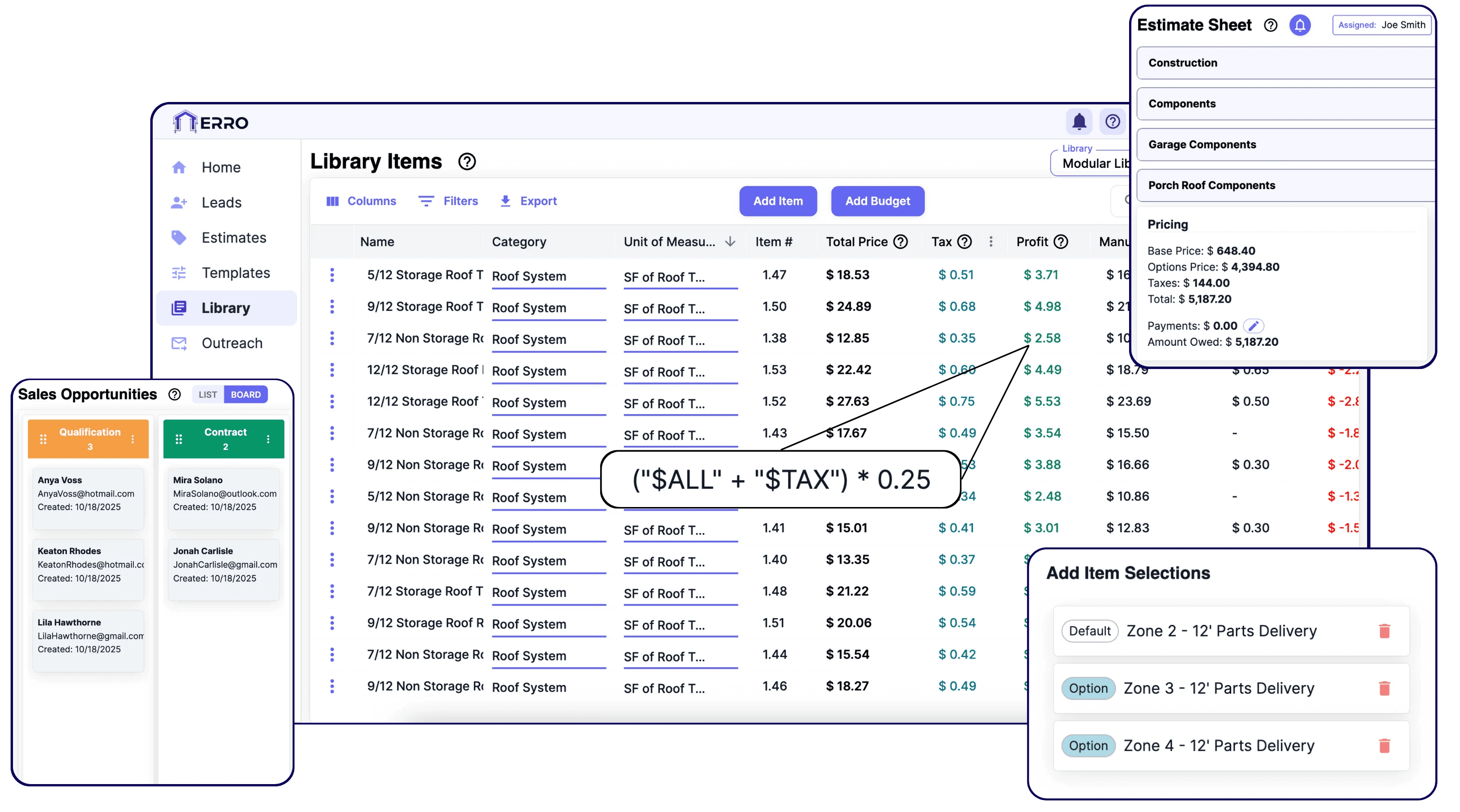Erro formula-powered sales