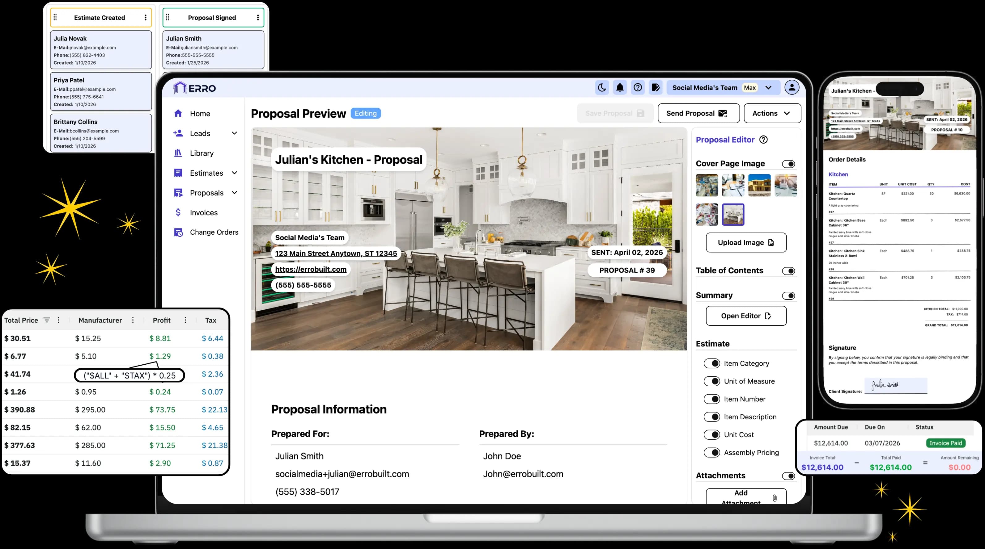 Erro formula-powered sales
